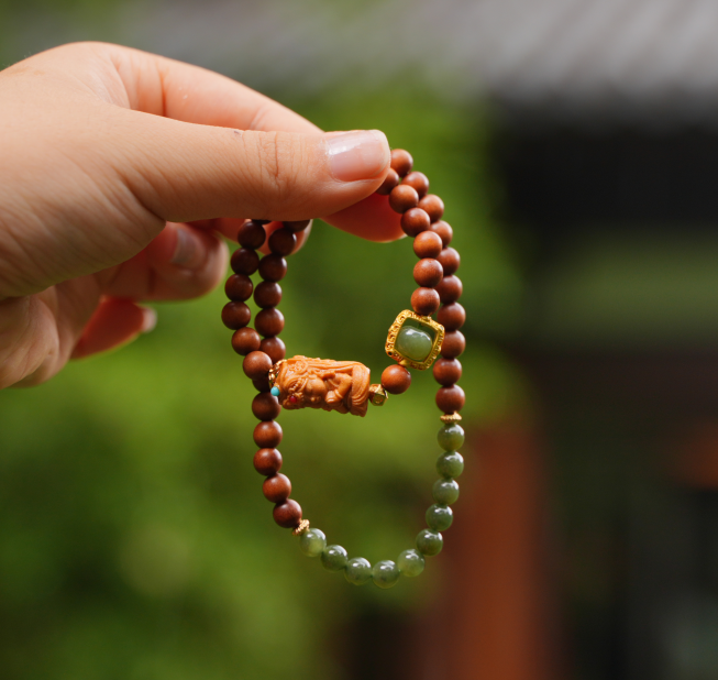 Barbie-Toned Sandalwood Zakiram Double Loop Bracelet
