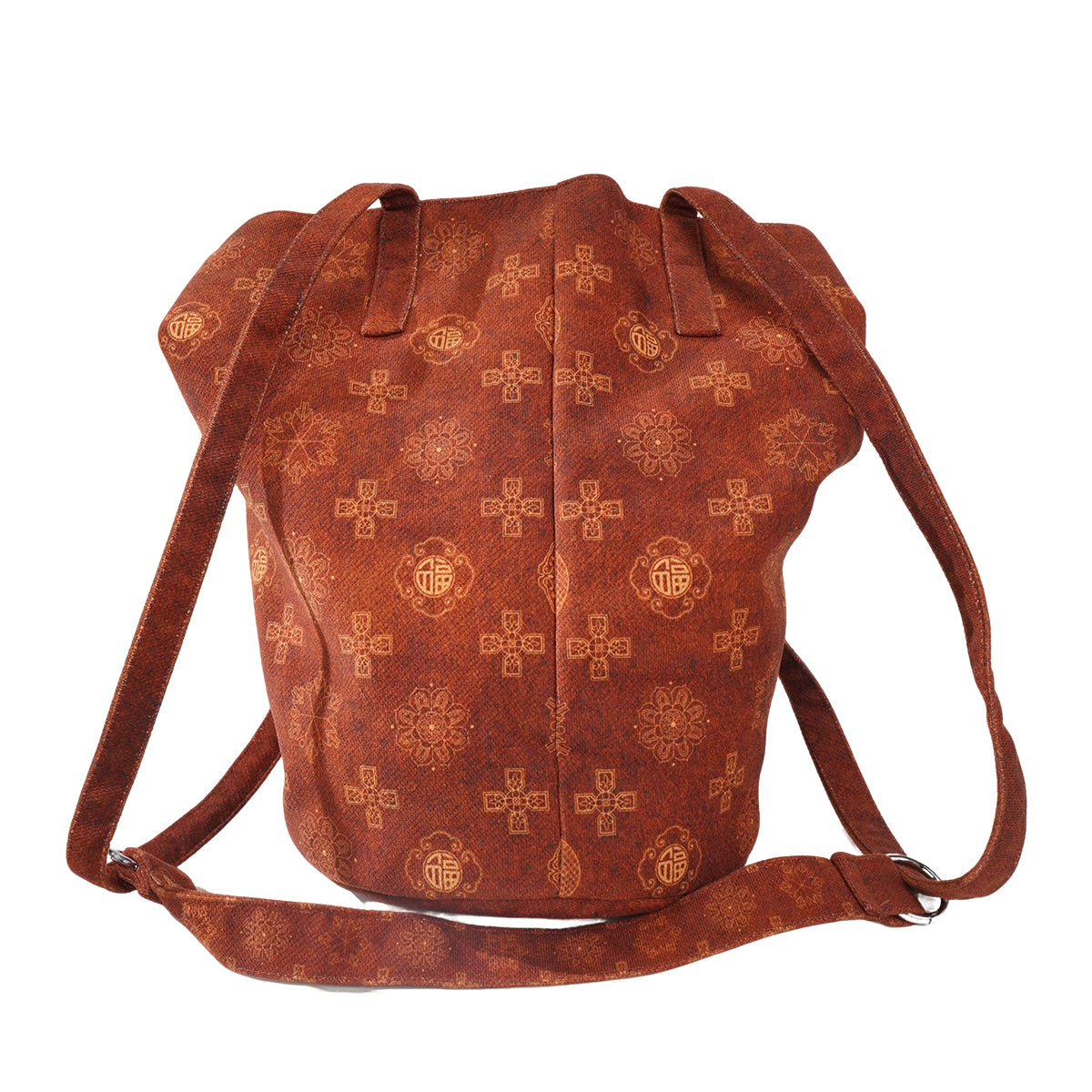 Vintage Chinese Shoulder Crossbody Bucket Canvas Bag