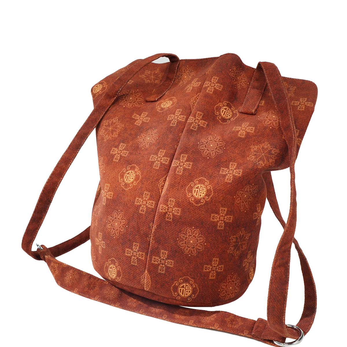 Vintage Chinese Shoulder Crossbody Bucket Canvas Bag