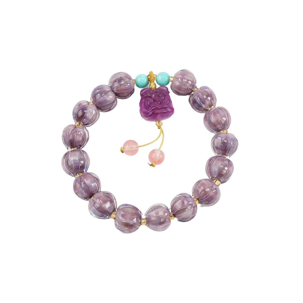 Twilight Amethyst Liuli Awakening Lion Bracelet
