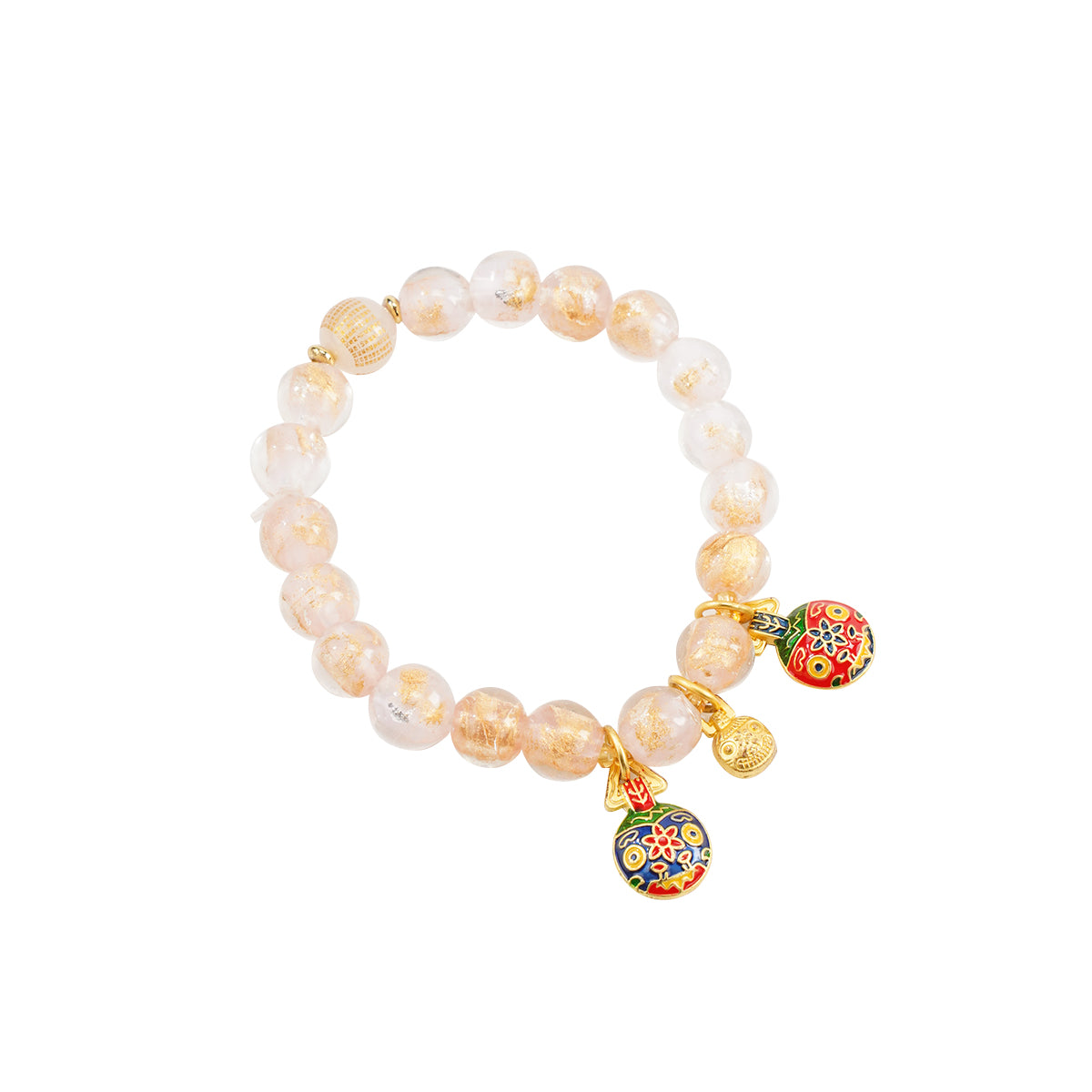 Sakura Pink Gold-Foil Liuli Bracelet