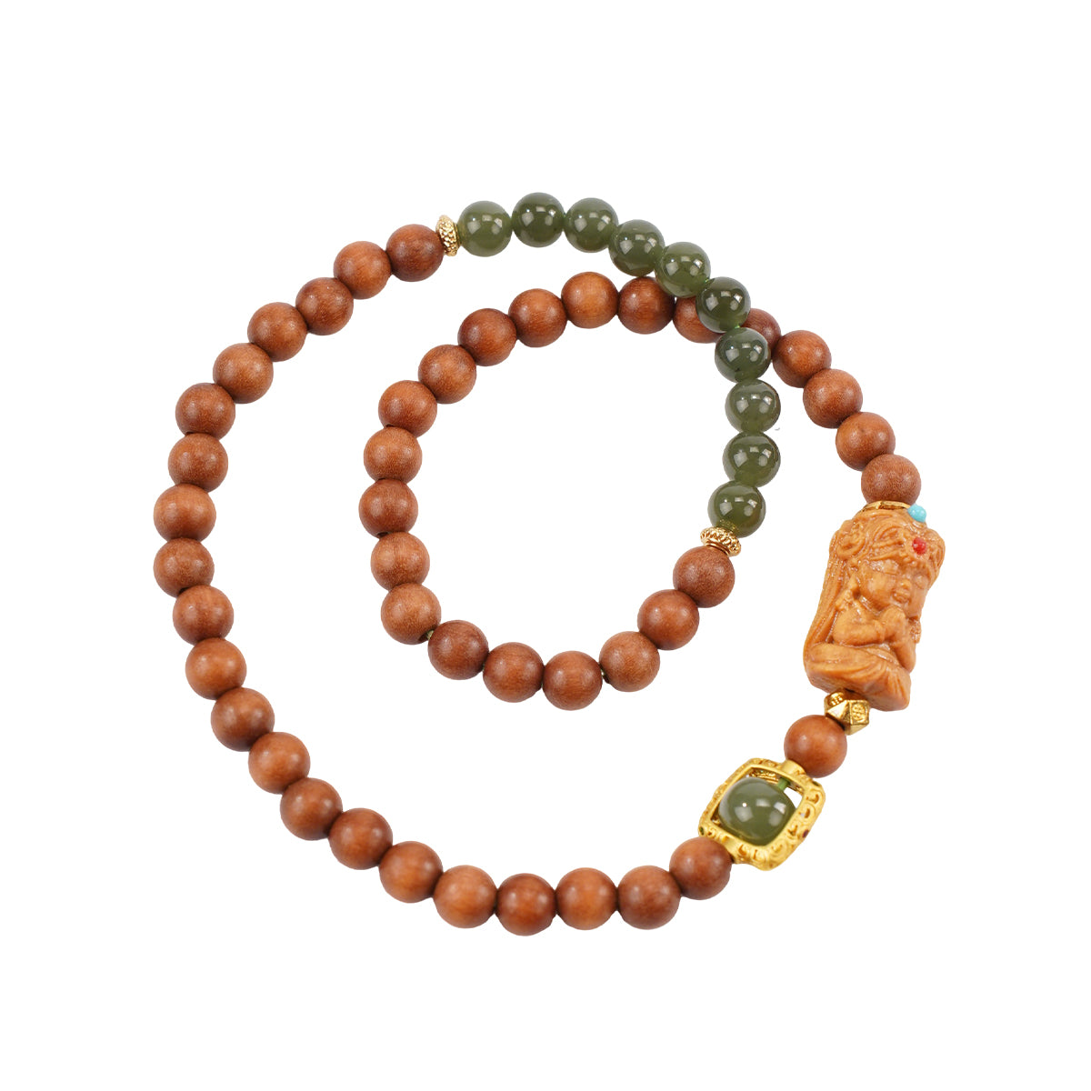 Barbie-Toned Sandalwood Zakiram Double Loop Bracelet