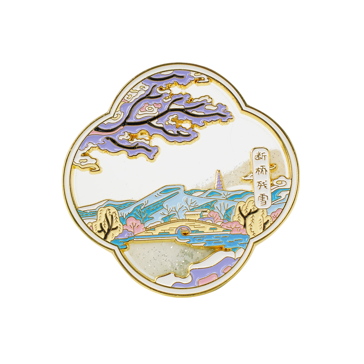 Hangzhou West Lake Scenery Quicksand Chinese Style Refrigerator Magnet