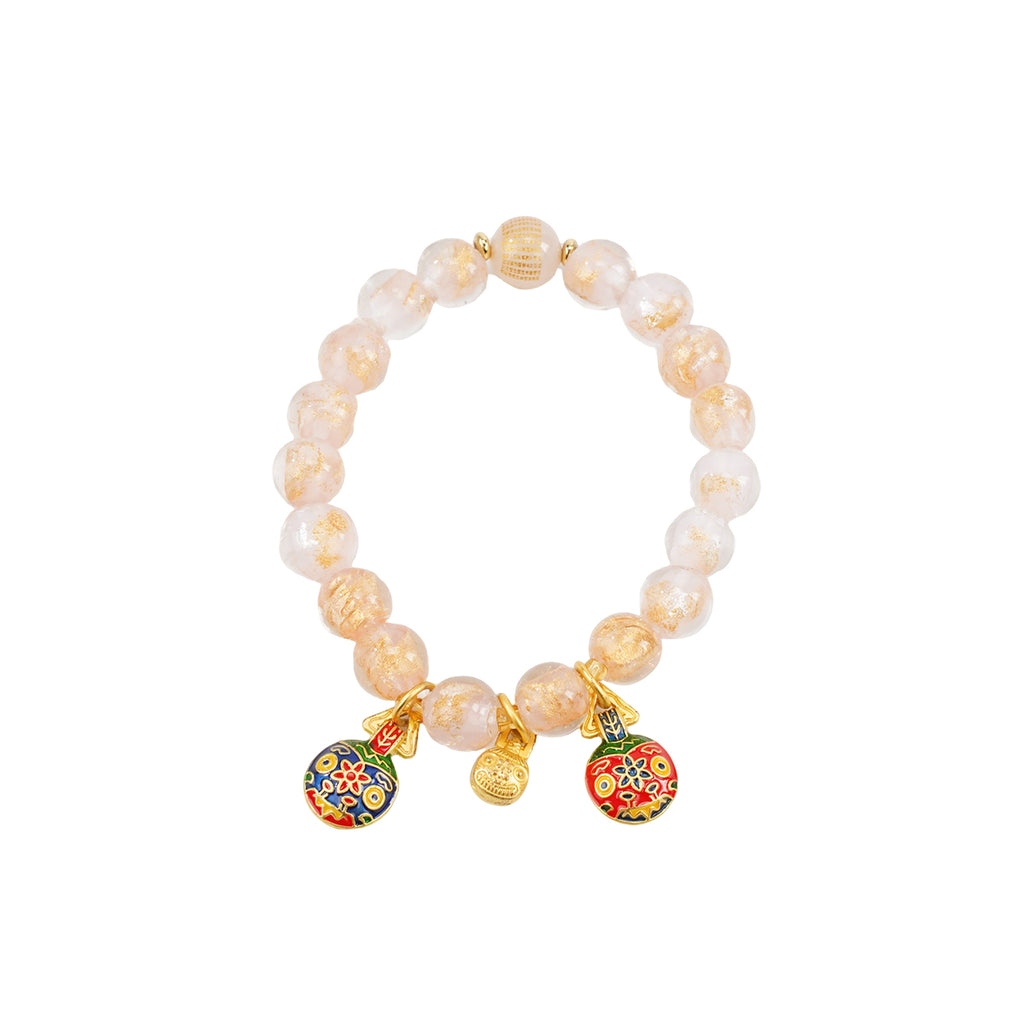 Sakura Pink Gold-Foil Liuli Bracelet