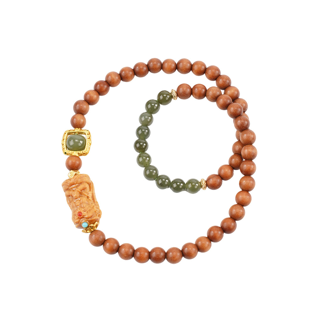 Barbie-Toned Sandalwood Zakiram Double Loop Bracelet