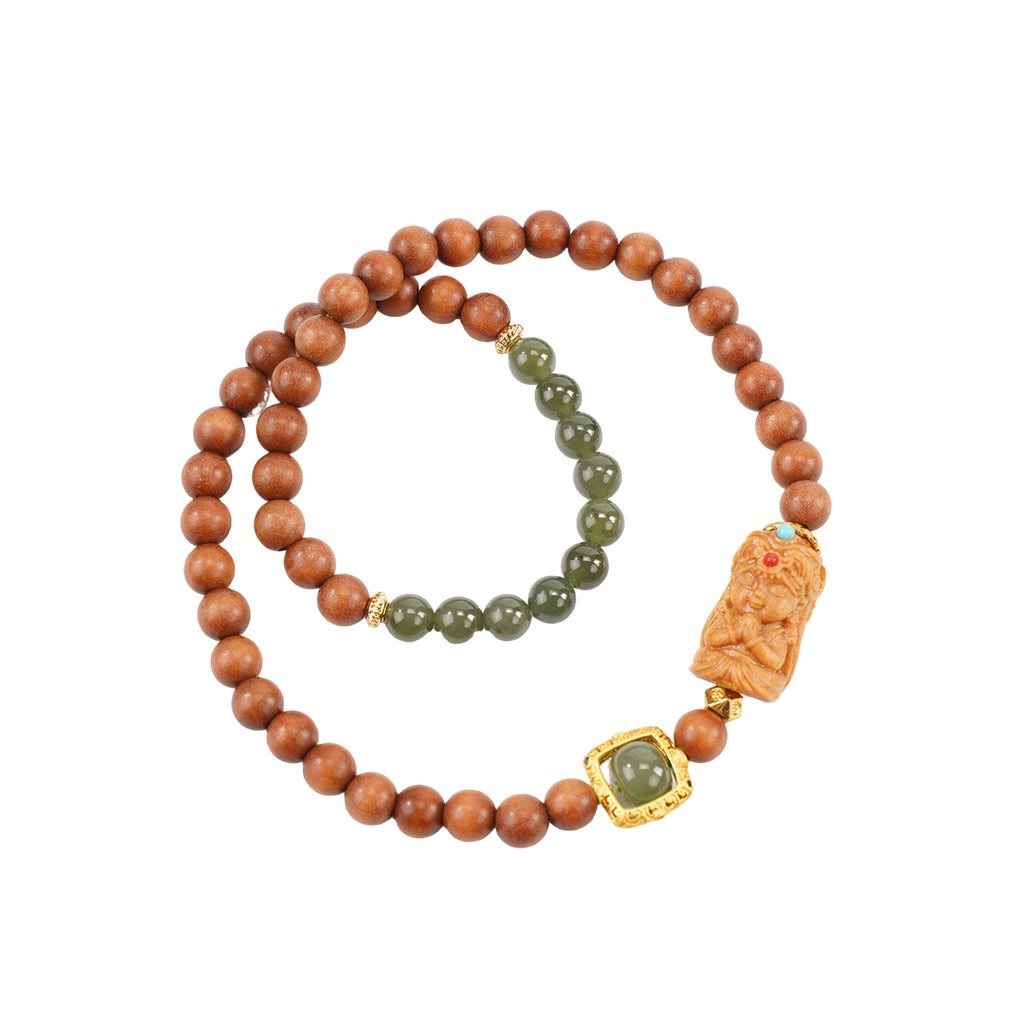 Barbie-Toned Sandalwood Zakiram Double Loop Bracelet