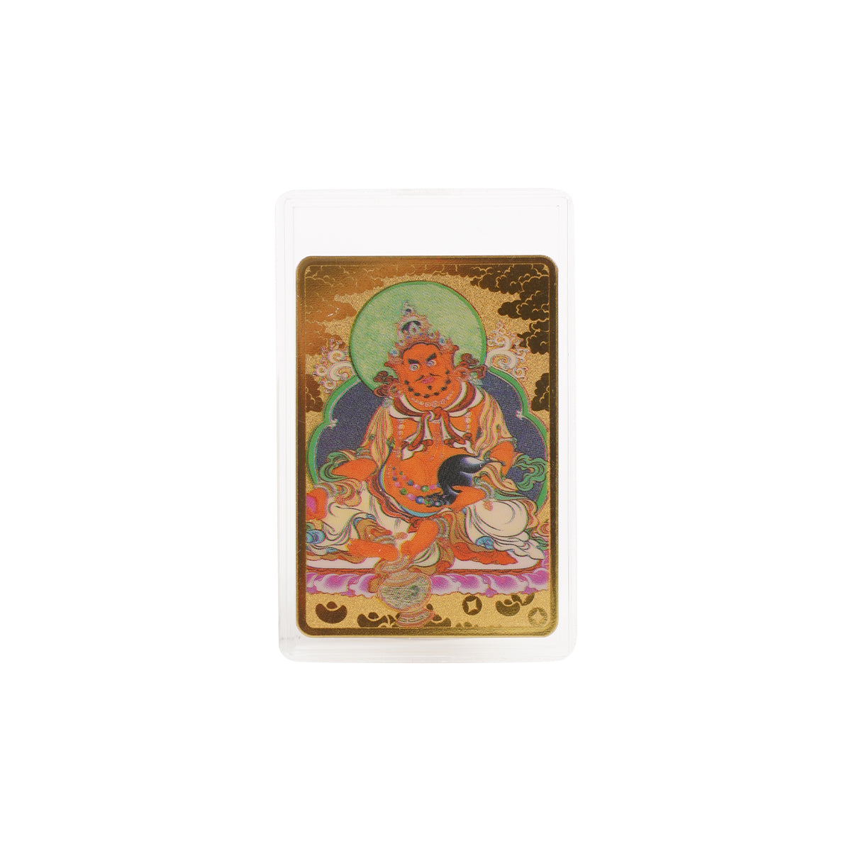 Yellow Jambhala Thangka Printed Phone Sticker